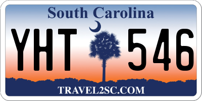 SC license plate YHT546