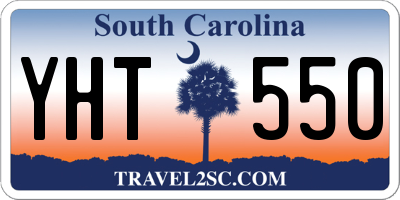 SC license plate YHT550