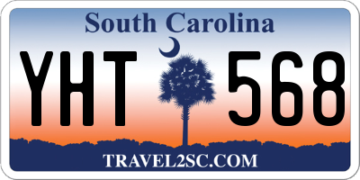 SC license plate YHT568