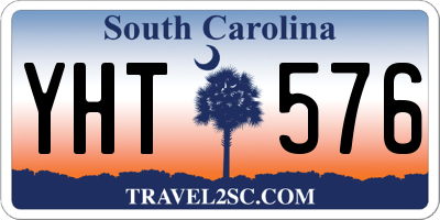 SC license plate YHT576
