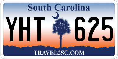 SC license plate YHT625