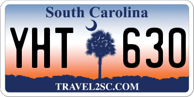 SC license plate YHT630