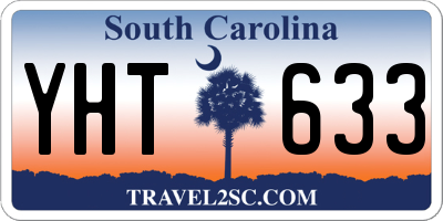 SC license plate YHT633