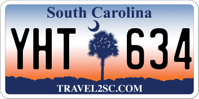 SC license plate YHT634