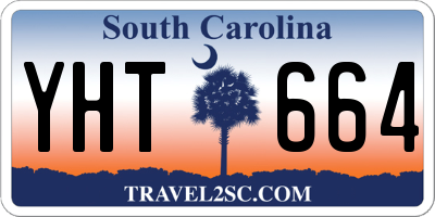 SC license plate YHT664