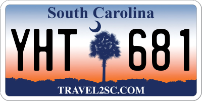 SC license plate YHT681