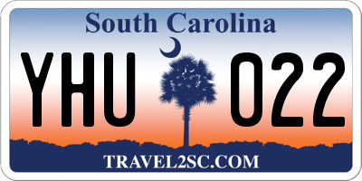 SC license plate YHU022