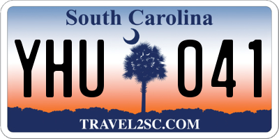 SC license plate YHU041