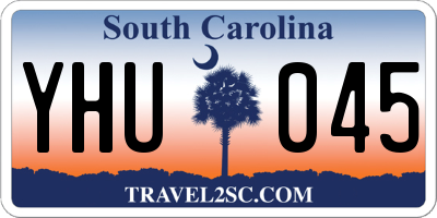 SC license plate YHU045