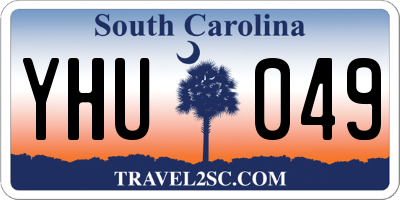 SC license plate YHU049
