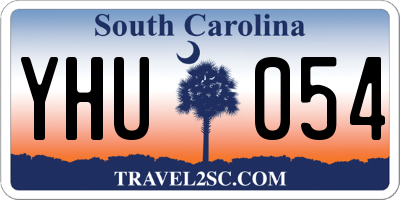 SC license plate YHU054