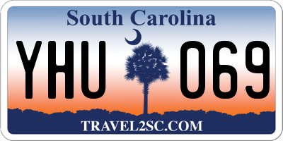SC license plate YHU069