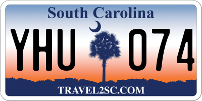 SC license plate YHU074