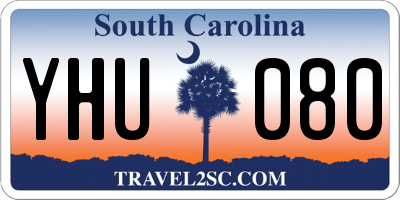 SC license plate YHU080