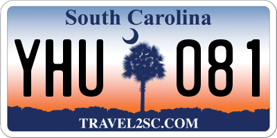 SC license plate YHU081