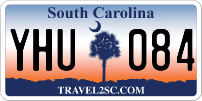 SC license plate YHU084