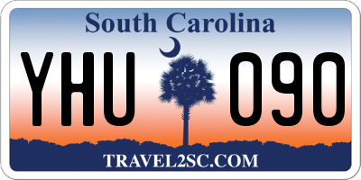 SC license plate YHU090