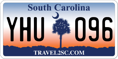 SC license plate YHU096