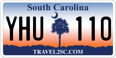 SC license plate YHU110