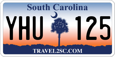 SC license plate YHU125