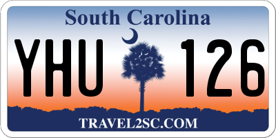 SC license plate YHU126