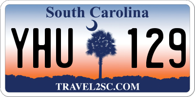 SC license plate YHU129