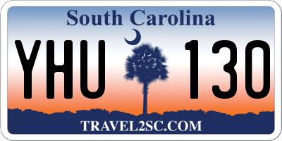 SC license plate YHU130