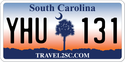SC license plate YHU131