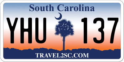 SC license plate YHU137