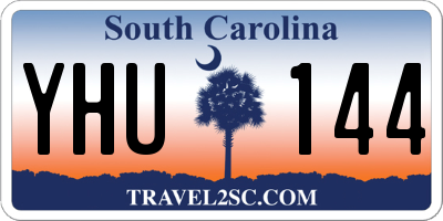 SC license plate YHU144