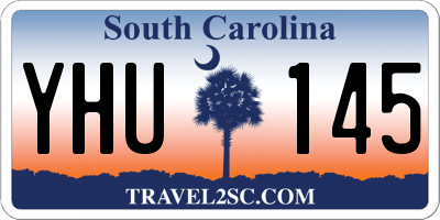 SC license plate YHU145