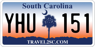 SC license plate YHU151