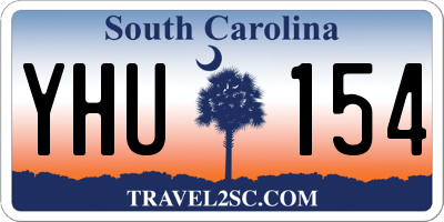 SC license plate YHU154