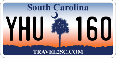 SC license plate YHU160