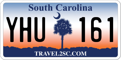 SC license plate YHU161