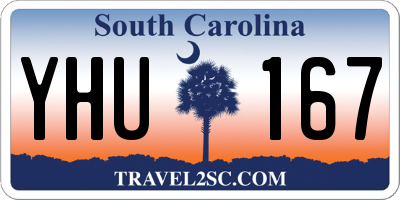 SC license plate YHU167