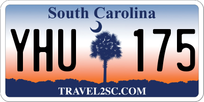 SC license plate YHU175