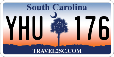 SC license plate YHU176