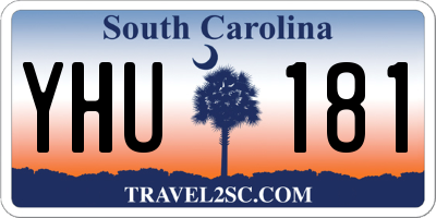 SC license plate YHU181
