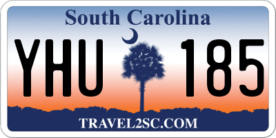 SC license plate YHU185