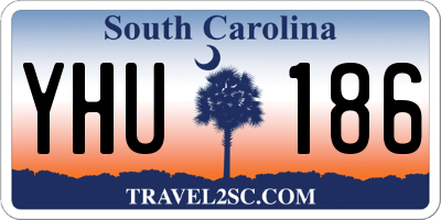 SC license plate YHU186