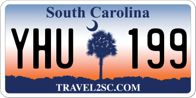 SC license plate YHU199