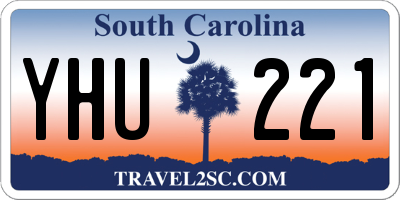 SC license plate YHU221