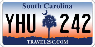 SC license plate YHU242