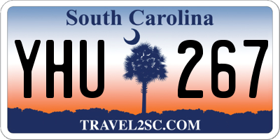 SC license plate YHU267