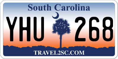 SC license plate YHU268