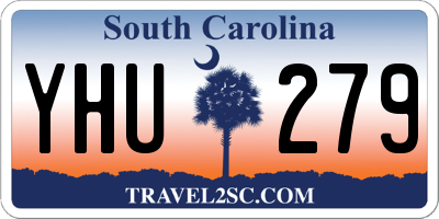 SC license plate YHU279