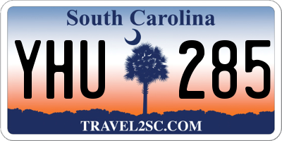 SC license plate YHU285