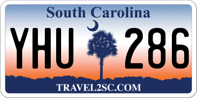 SC license plate YHU286