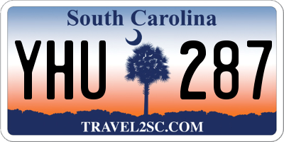 SC license plate YHU287